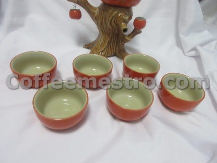 Chinese Persimmon Alike Tea Set