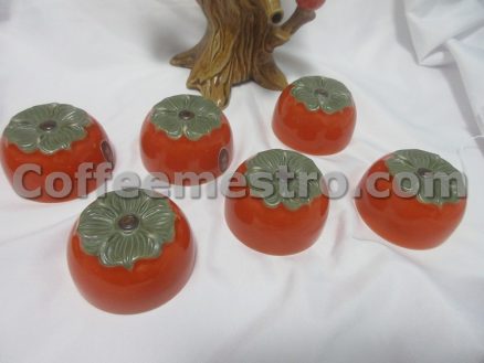 Chinese Persimmon Alike Tea Set