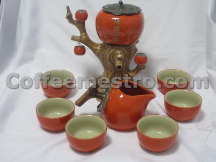 Chinese Persimmon Alike Tea Set