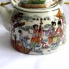 Chinese Style "Fairy Ladies in Heaven" Graphic Tea Pot and 6 Cups Set