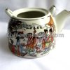 Chinese Style "Fairy Ladies in Heaven" Graphic Tea Pot and 6 Cups Set