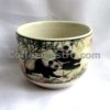 Chinese Style "Pandas" Graphic Ceramic Tea Pot and 6 Cups Set