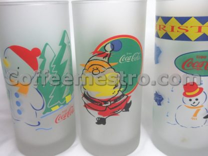 Coca Cola Christmas Glasses Lots of 3