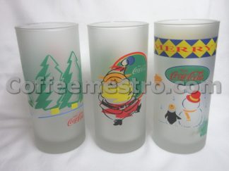 Coca Cola Christmas Glasses Lots of 3