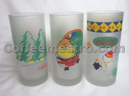 Coca Cola Christmas Glasses Lots of 3