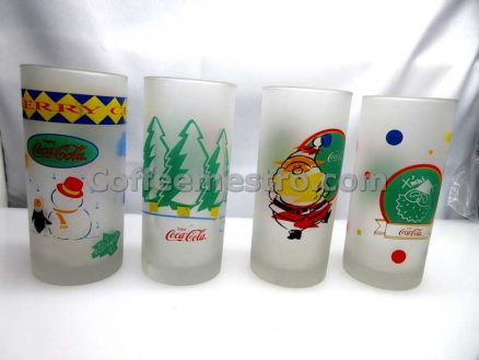 Coca Cola Hong Kong Christmas Glasses Set of 4