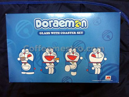 Doraemon Glass with Coaster Box Set (4 Glasses and 4 Coasters)