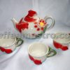 Gold Fish Graphic Ceramic Tea Set