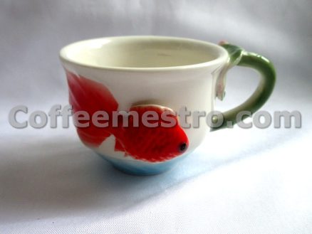Gold Fish Graphic Ceramic Tea Set