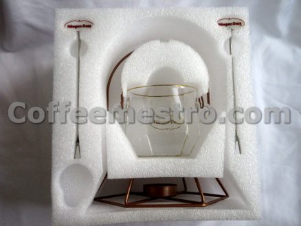 Haagen Daz Glass Fondue Pot Box Set