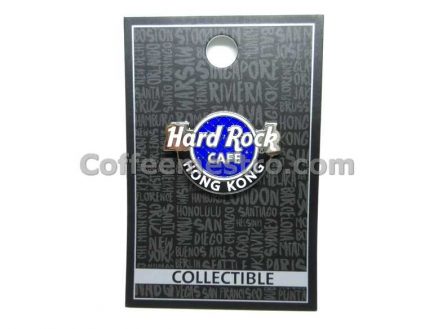 Hard Rock Cafe Hong Kong Bling Logo Pin Blue