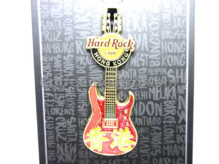 Hard Rock Cafe Hong Kong Chinese Guitar Pin