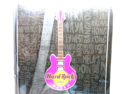 Hard Rock Cafe Macau Exclusive Core Guitar Pin Purple