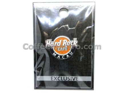 Hard Rock Cafe Macau Exclusive HRC Bling Logo Pin Orange