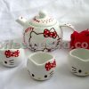 Hello Kitty Ceramic Tea Pot and 3 Cups Set