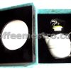 Horseshoe Graphic Ceramic Tea Pot and Cup Box Set