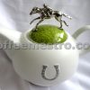 Horseshoe Graphic Ceramic Tea Pot and Cup Box Set