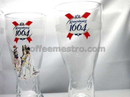 Kronenbourg 1664 Beer Glass x 3