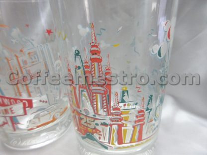 McDonald's Walt Disney World Remember The Magic 25th Anniversary Glasses Set of 4