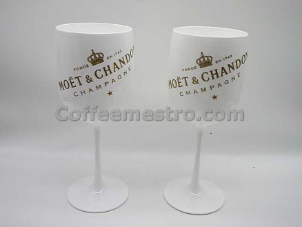 Moët & Chandon Ice Imperial 2 Flutes Acrylic-Goblets Glasses Box Set