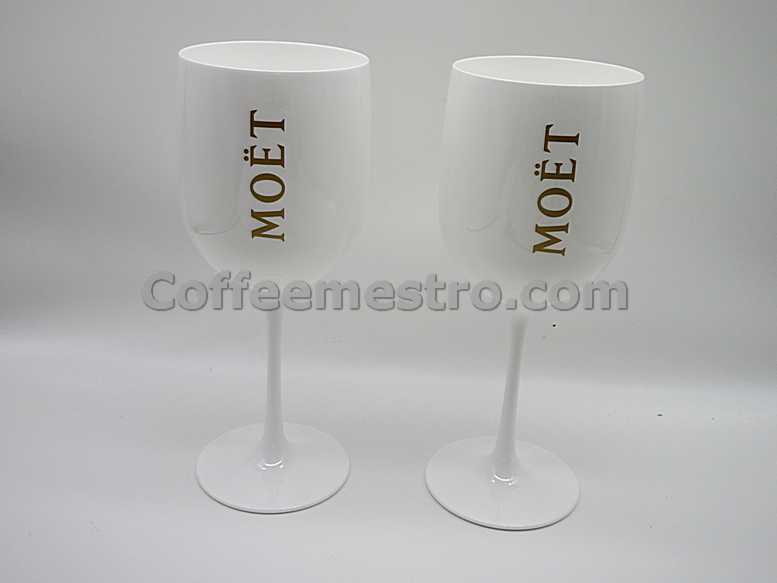 Moët & Chandon Ice Imperial 2 Flutes Acrylic-Goblets Glasses Box
