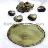 Sea Shell Shape Ceramic Tea Pot and 4 Cups Set