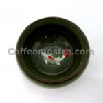 Six Ceramic Tea Cups with Koi Fish Shape at the Bottom