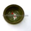 Six Ceramic Tea Cups with Koi Fish Shape at the Bottom