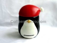 Starbucks 12oz Black Penguin Christmas Mug