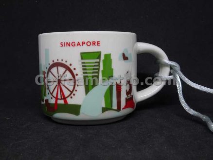 Starbucks 2oz You Are Here Singapore Mug / Ornament (Red Version)