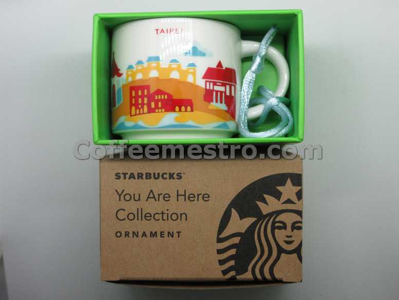 Starbucks Ornament Espresso Cups Set of 2 Taipei & Singapore H5