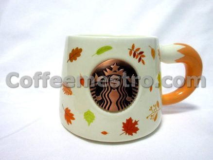 Starbucks China Autumn Leaves Ceramic Mug with Fox Lid (Starbucks