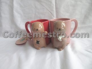Starbucks China Sea Otter Graphic Ceramic Mugs (237ml) Set of 2