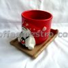 Starbucks Christmas Ceramic Cup with Plate