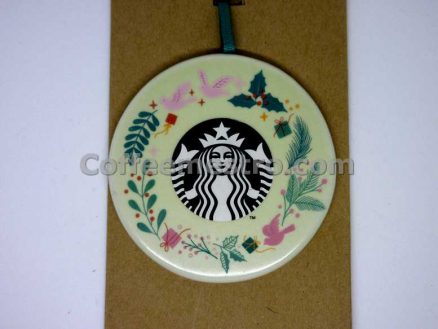 Starbucks Christmas Ceramic Ornament Holiday Wreath