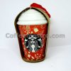 Starbucks Christmas Ceramic Ornament Hot Cup With Whip