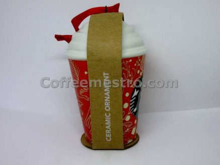 Starbucks Christmas Ceramic Ornament Hot Cup With Whip