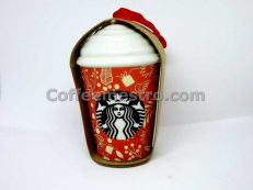 Starbucks Christmas Ceramic Ornament Hot Cup With Whip