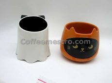 Starbucks Halloween Cat Mugs Set of 2