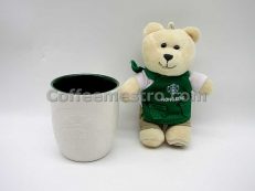 Starbucks Hong Kong Bearista Bear KeyChain & 3oz Coffee Mug