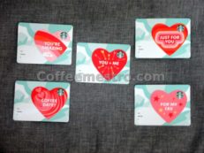 Starbucks Hong Kong Cards (Hearts) Set of 5