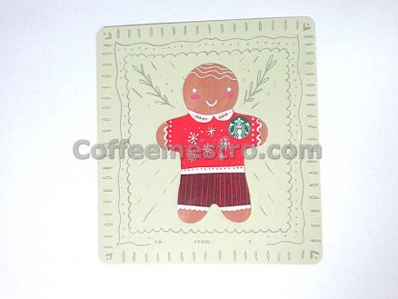 Starbucks Hong Kong Christmas Gingerbread Man Collectible Card for Collector