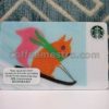 Starbucks Hong Kong Christmas Squirrel Skiing Card