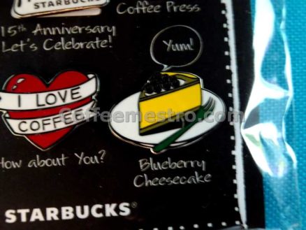 Starbucks Pin Set Macau Starbucks 15th Anniversary