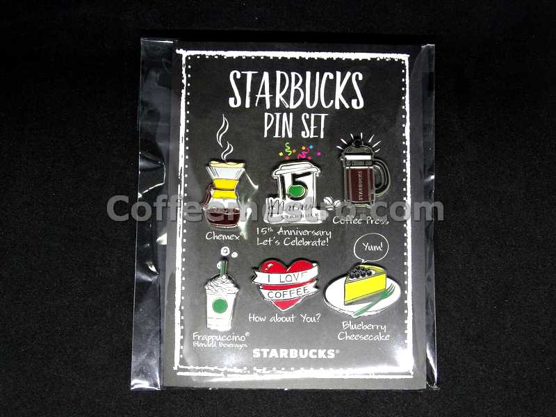 Starbucks Pin Set Macau Starbucks 15th Anniversary | Collectible