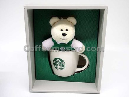 Starbucks Macau Bearista Bear KeyChain & 3oz Coffee Mug