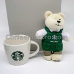 Starbucks Macau Bearista Bear KeyChain & 3oz Coffee Mug