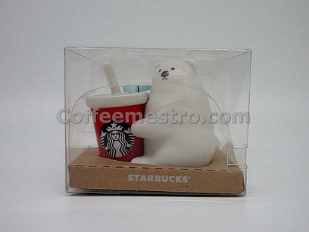 Starbucks Polar Bear Red Cup Ceramic Ornament