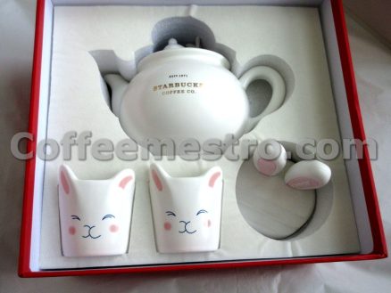 Starbucks Rabbit Graphic Tea Set with Mobile Phone Stand