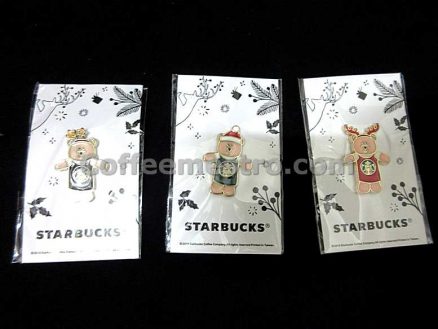 Starbucks Taiwan Christmas Hanging Advent Calendar Bag with 3 Pins Box Set